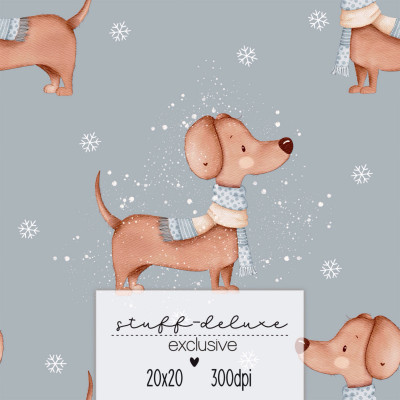 Digitales Stoffdesign Dackel Waldi 8 Exclusive