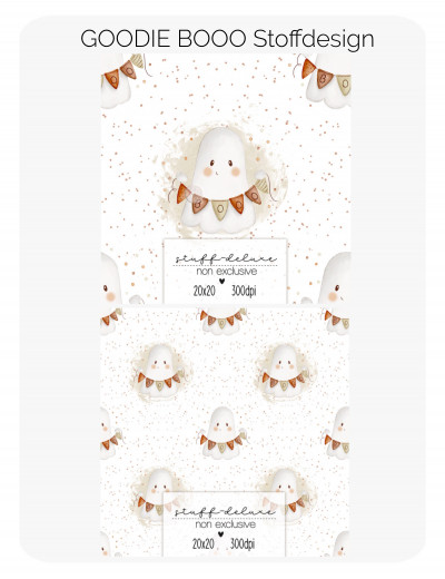 Goodie Digitales Stoffdesign Booo non Exclusive