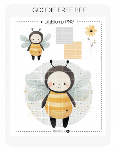 0€ Datei Digistamp + Digipaper Set Free Bee