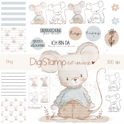 Digistamp + Digipaper  Set frecher Luis