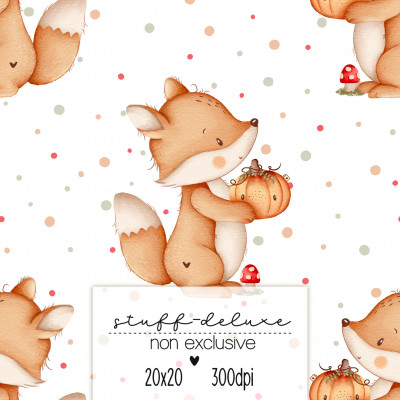 Digitales Stoffdesign Kürbisfuchs 12 non Exclusive