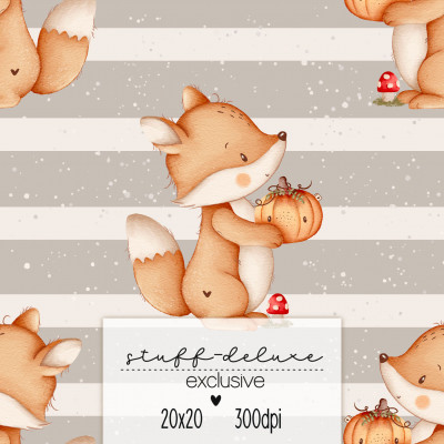 Digitales Stoffdesign Kürbisfuchs 2 Exclusive