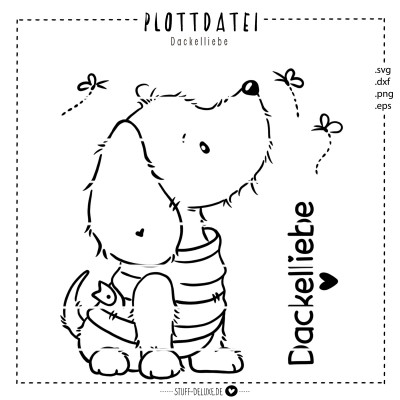 Dackelliebe Plottervorlage/Laserdatei 