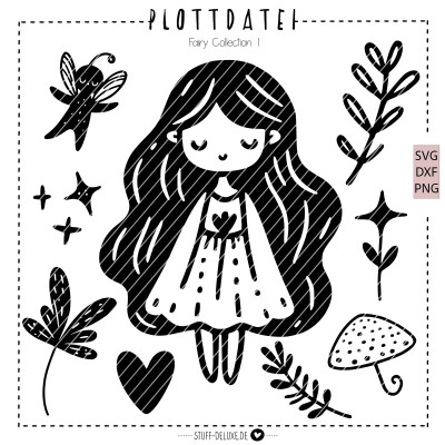Fairy Collection 1 Plottervorlage (einfarbig) 