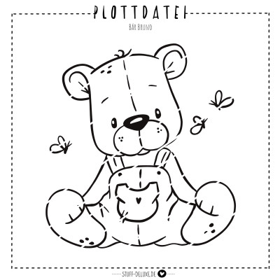 Bär Bruno Plottervorlage (einfarbig) 