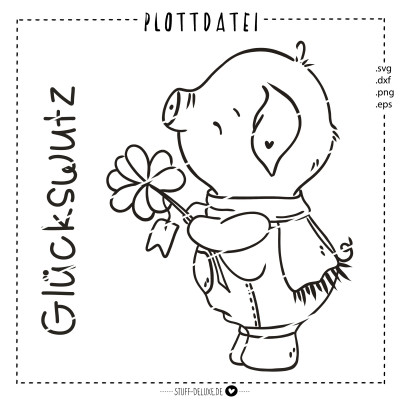 Glückswutz  Plottervorlage/Laserdatei 
