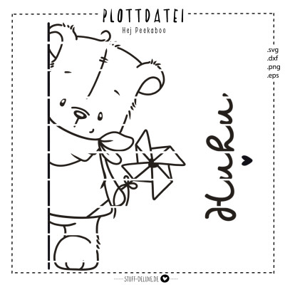 Hej Peekaboo Plottervorlage/Laserdatei 