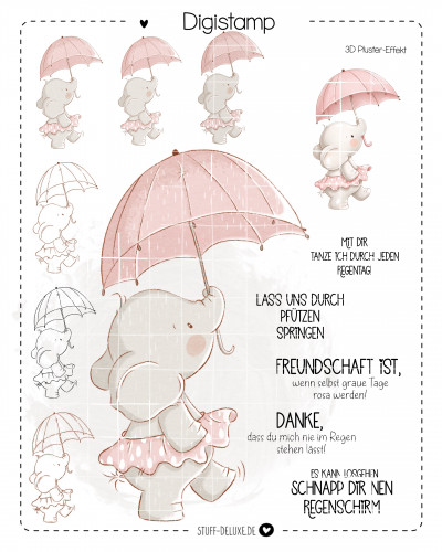 Digistamp + Digipaper Set Regentanzfanti