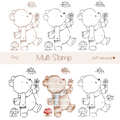 Multi Stamp Set Herbstbär