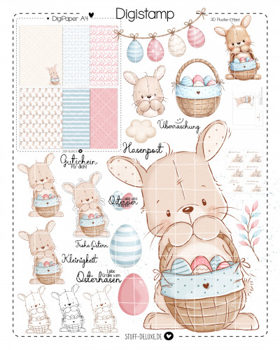 Digistamp + Digipaper Set Osterüberraschung 