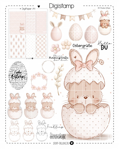 Digistamp + Digipaper Set Eierhasi