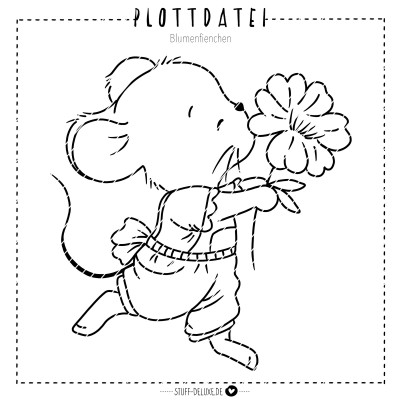 Blumenfienchen Plottervorlage (einfarbig) 