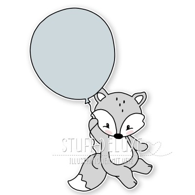 Fuchs mit Ballon Plottervorlage