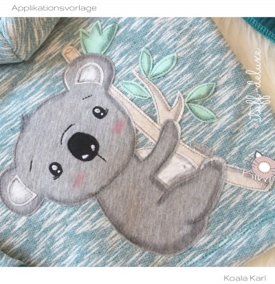 Koala Karl stuffdeluxe Applikation Applikationsvorlage 