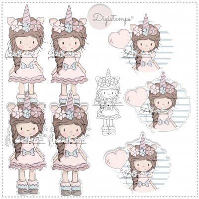 Digistamp Einhorn Mia 
