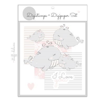 Digistamp, Print&Cut, Wal, Wale, Mutterliebe, liebe, Stempel, Fische