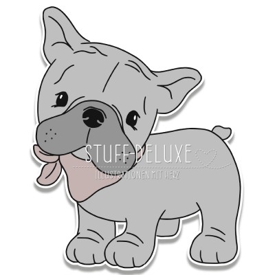 Frenchielove französische Bulldogge Plottervorlage