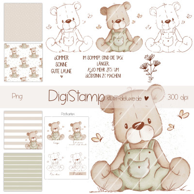 Digistamp + Digipaper  Set Bär Bruno