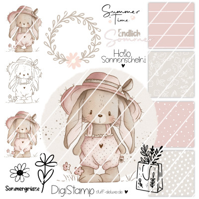 Digistamp + Digipaper Set Sommerhasi