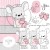 Digistamp + Digipaper Set Maus Fienchen mit Blume 