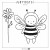 Free Bee Plottervorlage (einfarbig) 