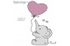 Elefant, Elephant, sticken, Stickdatei, Fanti, Ballon, Herz, 