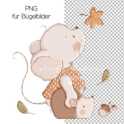 PNG Herbstfreunde für Bügelbilder