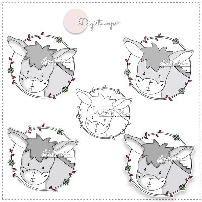 Digistamp Esel Eddy Button 