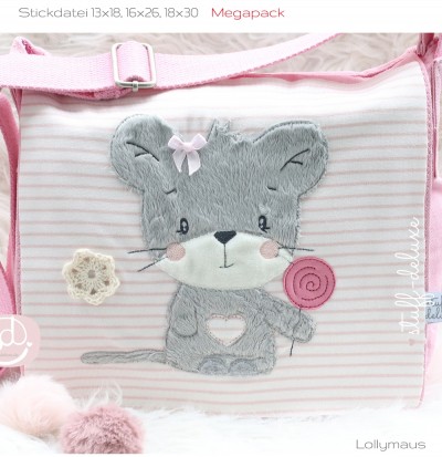 Lollymaus Maus Mausi Lolly stickdatei