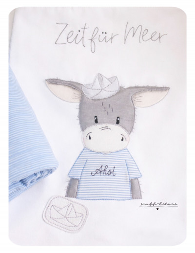 Megapack Esel Pedro 10x10, 13x18, 16x26, 18x30 + Stickpatch 10x10 + Schriftzug 10x10, 13x18