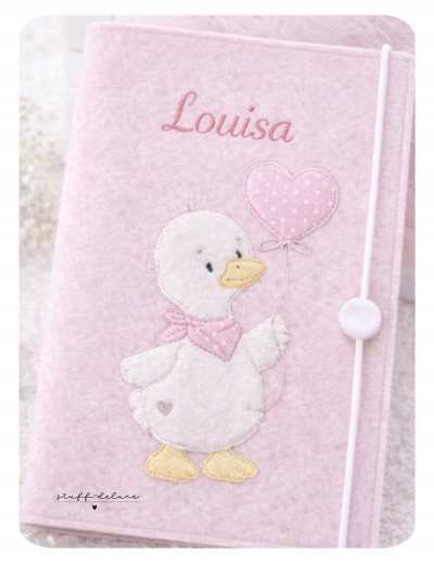 Megapack Entchen Greta mit Ballon Stickdatei 10x10, 13x18, 16x26 u. 18x30 