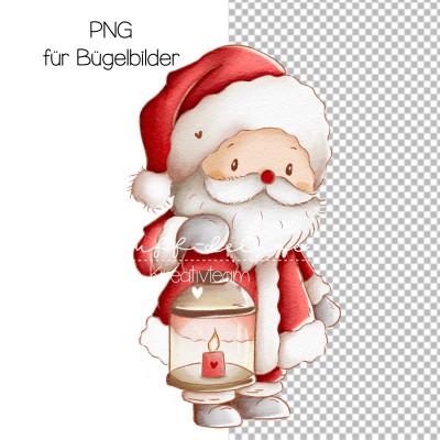 PNG Weihnachtsmann 1 für Bügelbilder
