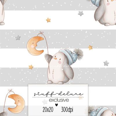 EXKLUSIVES Digitales Stoffdesign Pingu 3