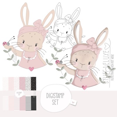 Digistamp + Digipaper Set Lotta & Karlchen 