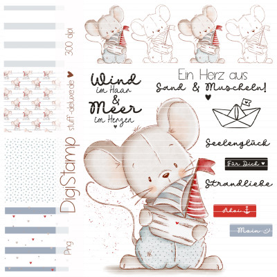 Digistamp + Digipaper Set Ahoi Maus