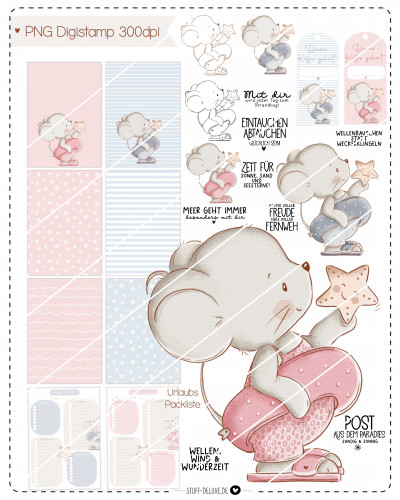 Digistamp + Digipaper Set Strandmaus