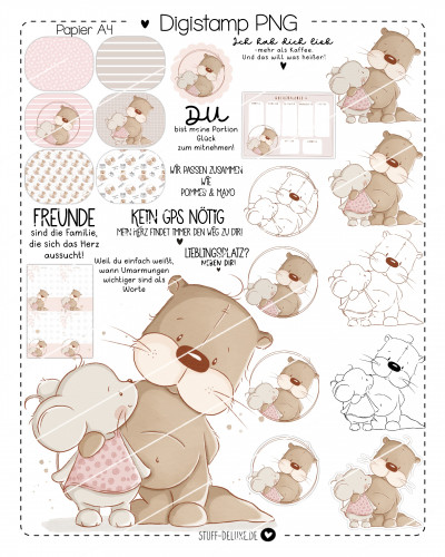 Digistamp + Digipaper Set Lieblingsfreund