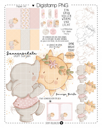 Digistamp + Digipaper Set Sonnenfanti