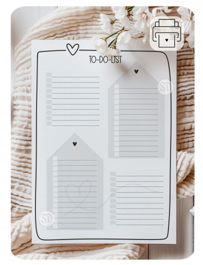DIGITAL PRINT PDF TO DO LIST HERZCHEN
