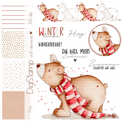 Digistamp + Digipaper Set Winter Norbert