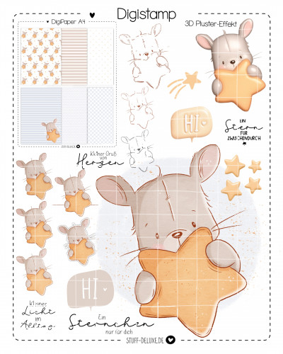 Digistamp + Digipaper Set kleiner Lieblingsfreund