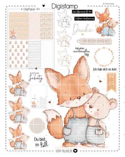 Digistamp + Digipaper Set Freunde fürs Leben 