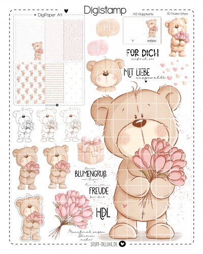 Digistamp + Digipaper Set Tulpenkavalier