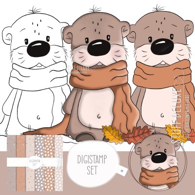 Digistamp + Digipaper Set Herbstotter Ottfried 