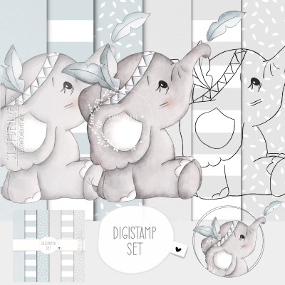DigiStamp + Digipaper Set Bohofanti 