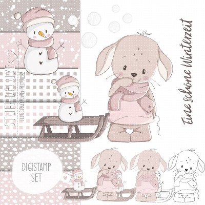Digistamp + Digipaper Set Winterpippa 