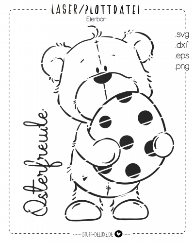 Eierbär Plottervorlage / Laserdatei 