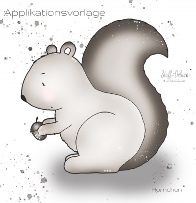 Hörnchen Applikationsvorlage