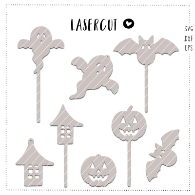 Lasercut Happy Halloween SVG DXF EPS