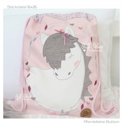 Pferdeliebe Button 16x26